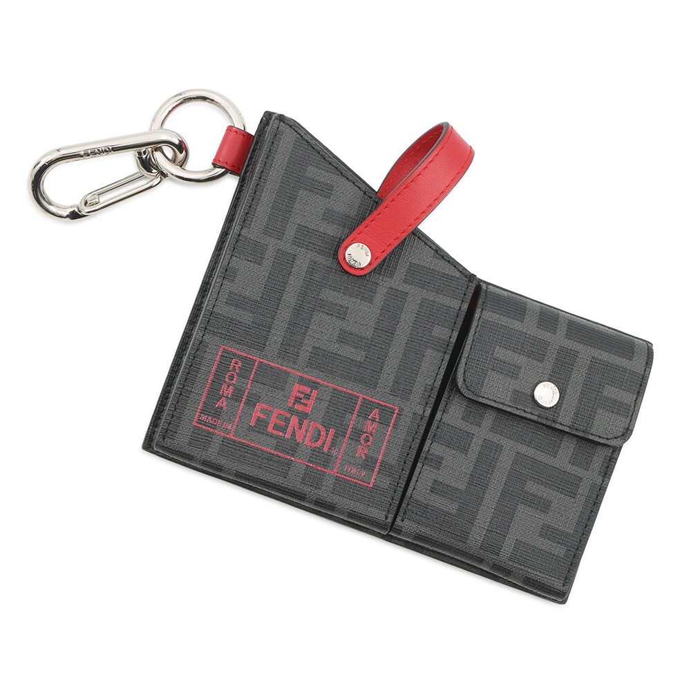 Fendi Pocket Bag Charm Pvc/Leather Gray #240565F27B